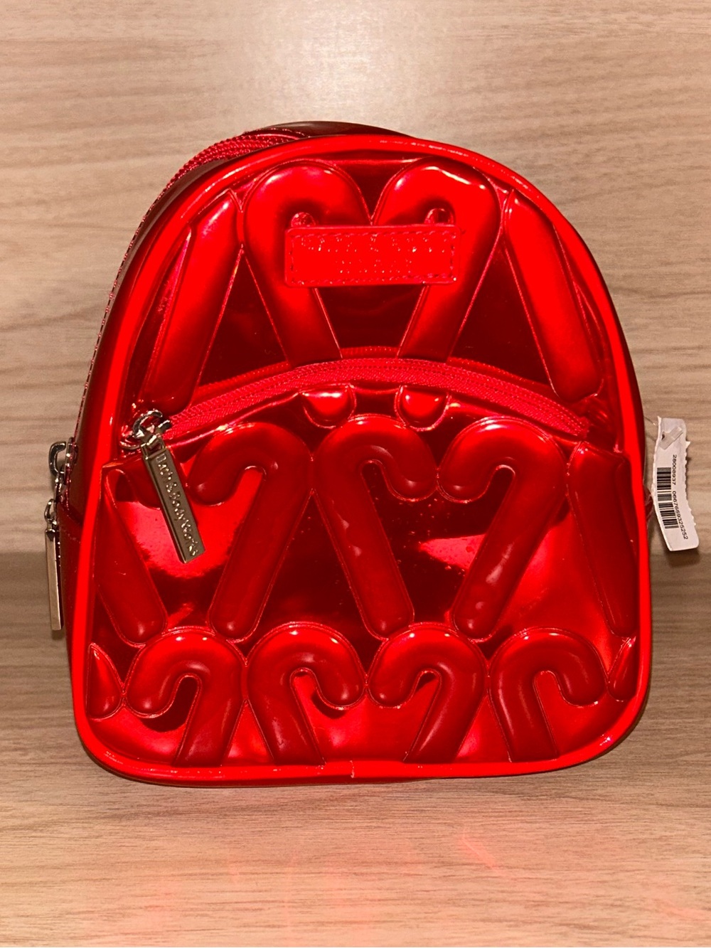 Bath & Body Works BBW Candy Cane Red Christmas Mini Backpack